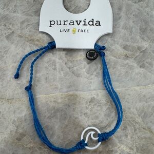 Pura Vida Blue Braided Wave Bracelet